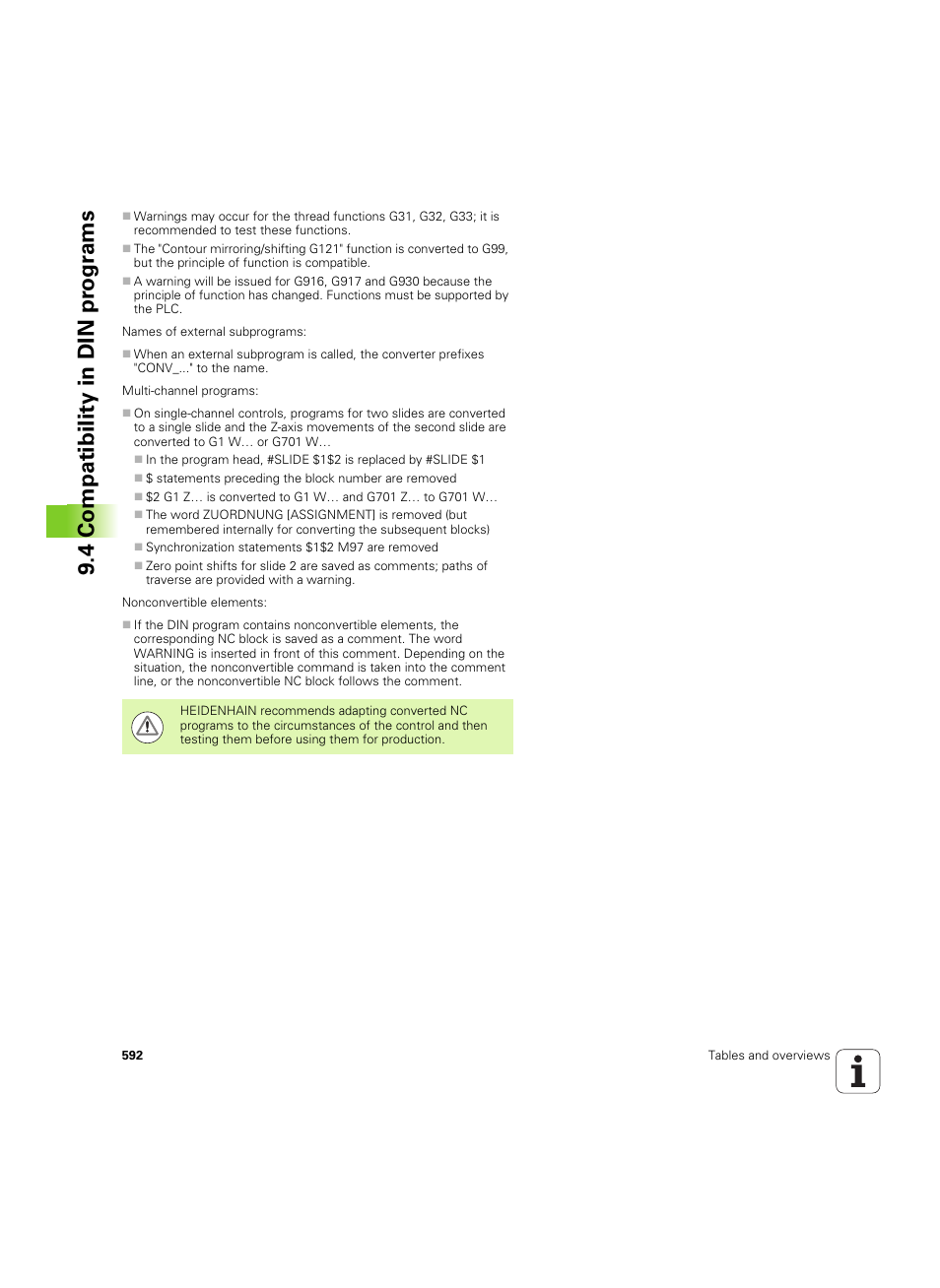 4 compatibility in din pr ogr ams | HEIDENHAIN SW 68894x-02 User Manual | Page 592 / 619