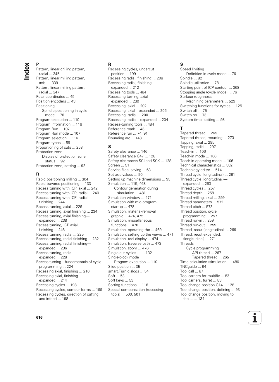 Index | HEIDENHAIN SW 68894x-02 User Manual | Page 616 / 619