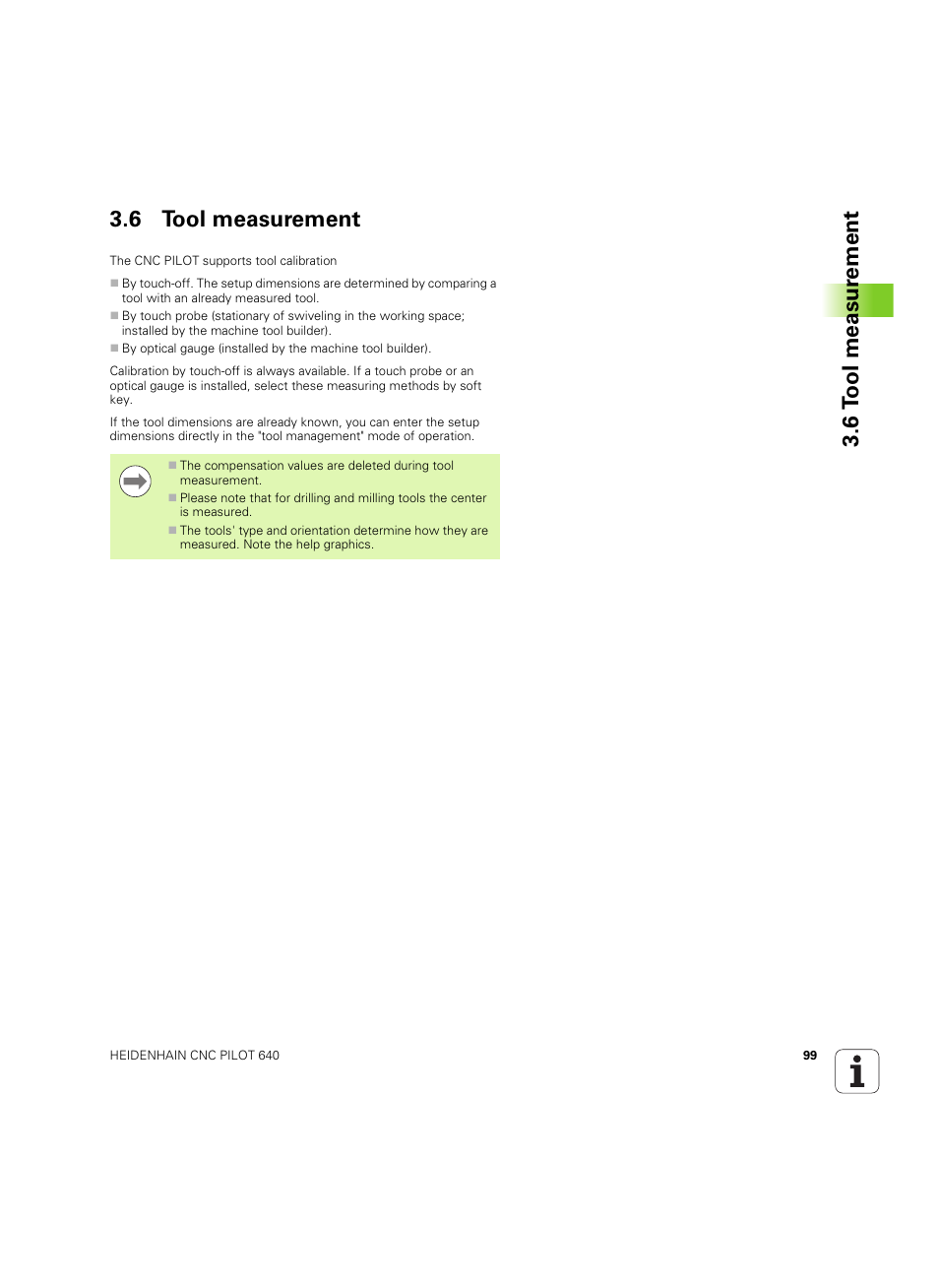 6 tool measurement, 6 to ol measur ement 3.6 tool measurement | HEIDENHAIN SW 68894x-02 User Manual | Page 99 / 619
