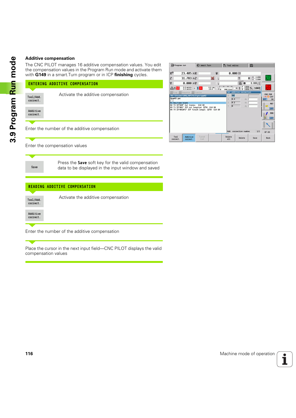 9 pr ogr am run mode | HEIDENHAIN SW 68894x-03 User Manual | Page 116 / 654
