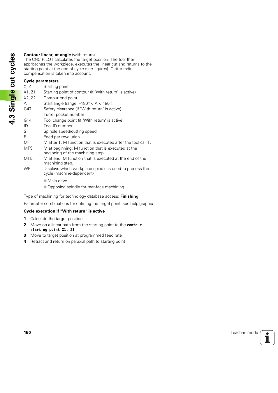3 single cut cy cles | HEIDENHAIN SW 68894x-03 User Manual | Page 150 / 654