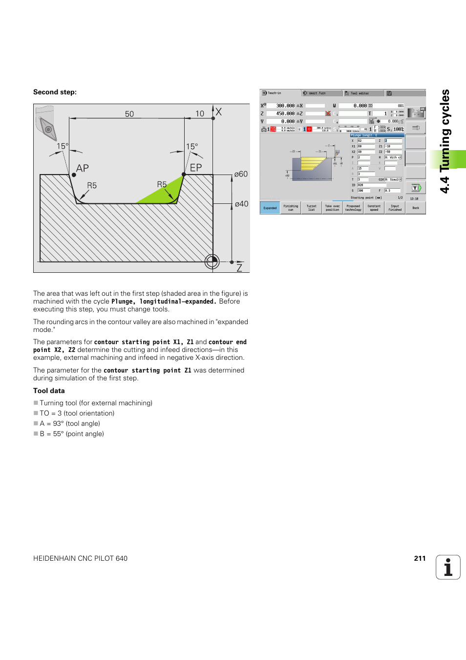 4 t u rn ing cy cles | HEIDENHAIN SW 68894x-03 User Manual | Page 211 / 654