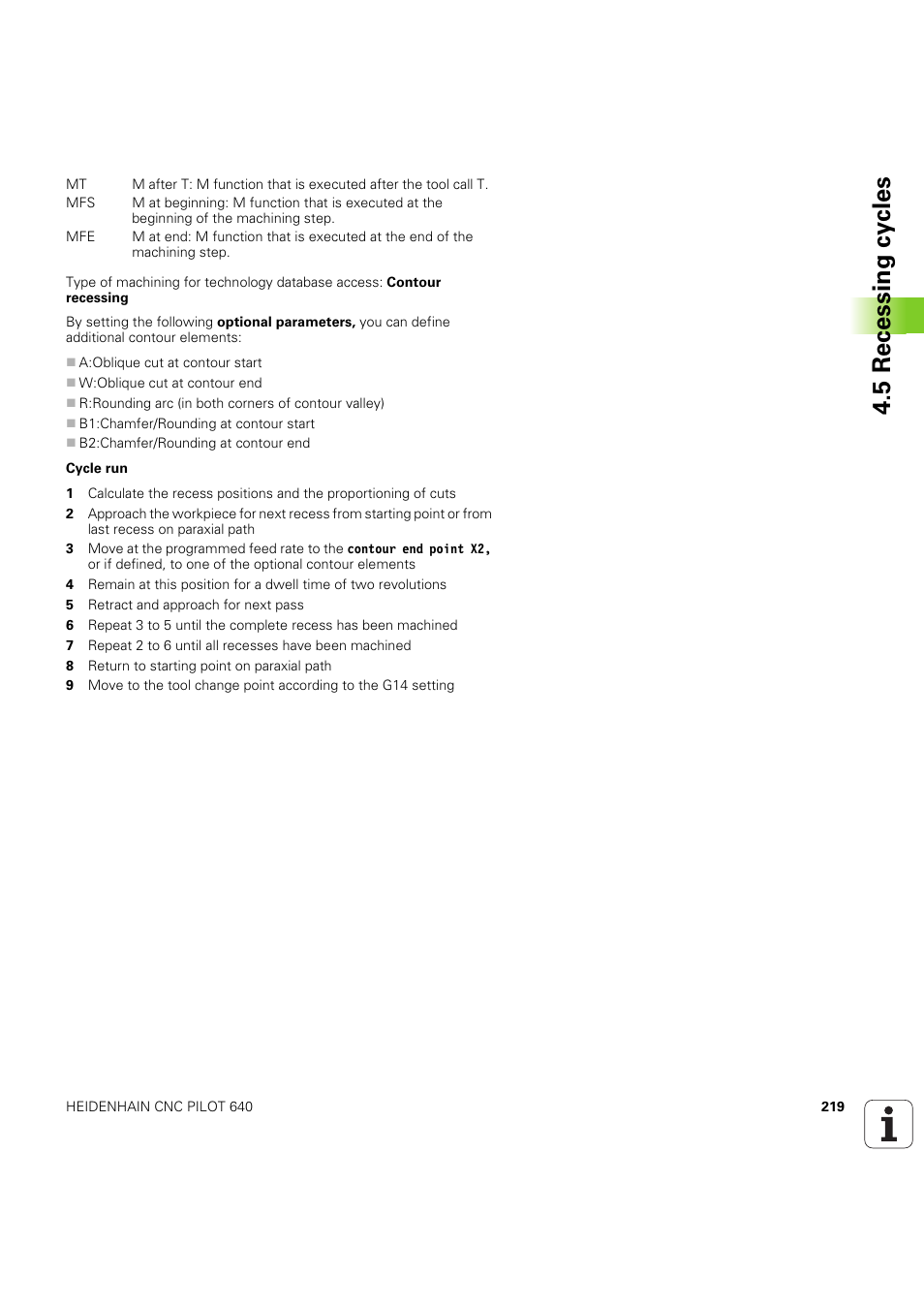 5 recessing cy cles | HEIDENHAIN SW 68894x-03 User Manual | Page 219 / 654