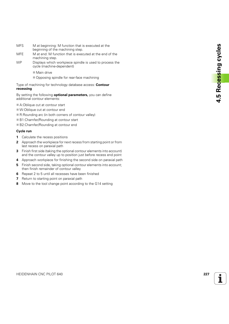 5 recessing cy cles | HEIDENHAIN SW 68894x-03 User Manual | Page 227 / 654
