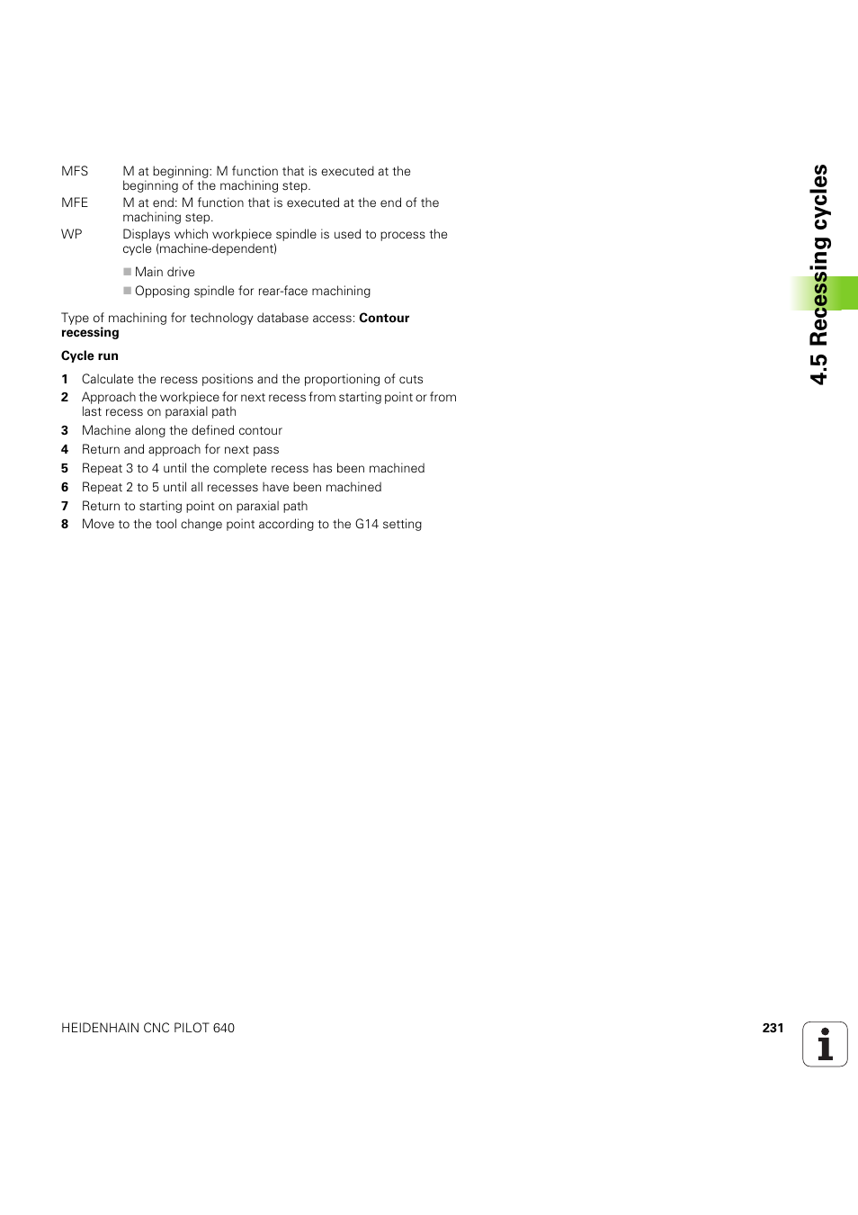 5 recessing cy cles | HEIDENHAIN SW 68894x-03 User Manual | Page 231 / 654
