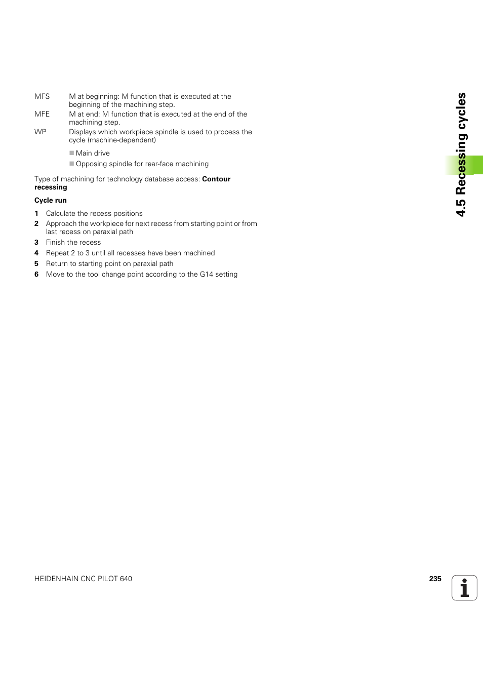5 recessing cy cles | HEIDENHAIN SW 68894x-03 User Manual | Page 235 / 654