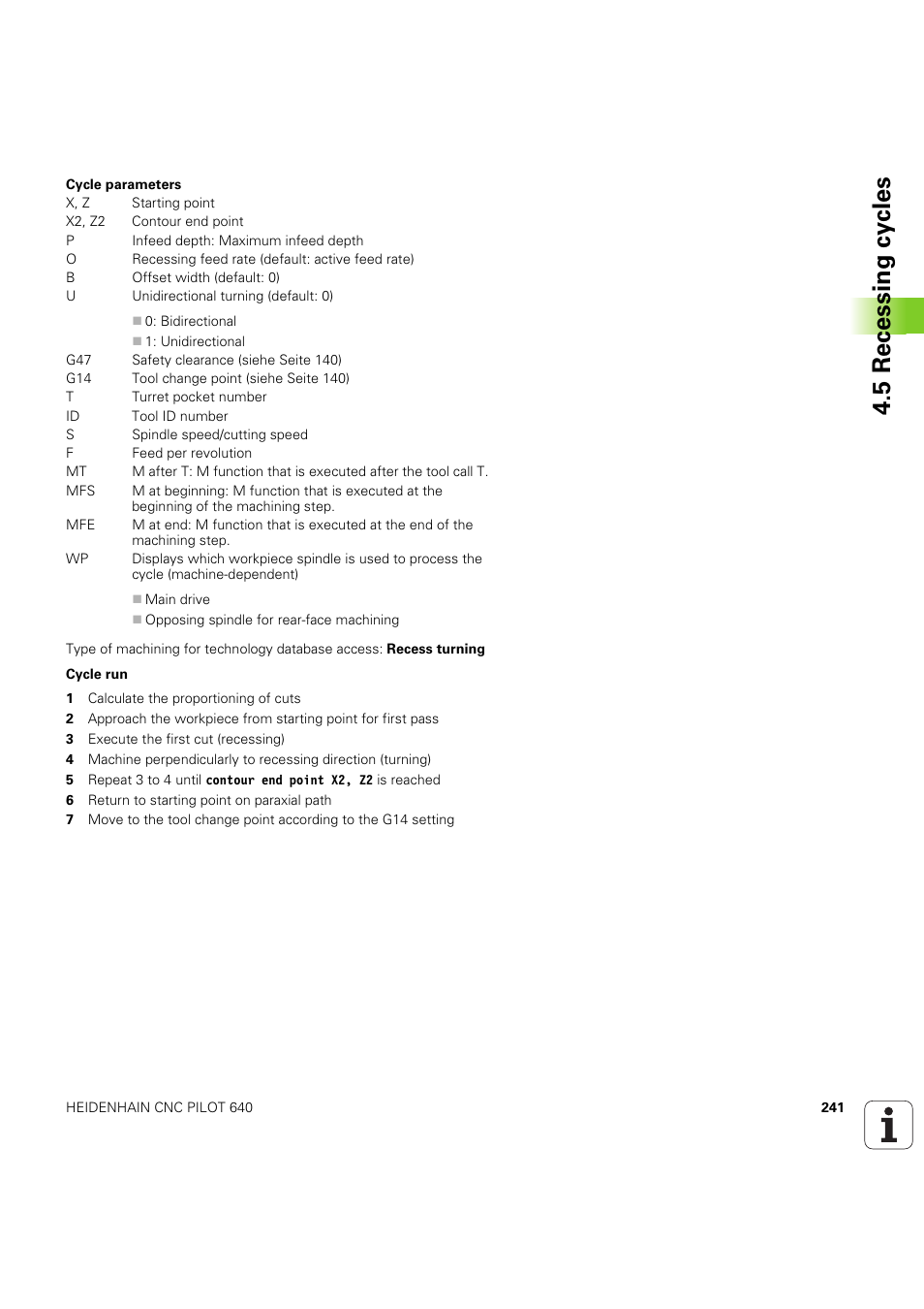5 recessing cy cles | HEIDENHAIN SW 68894x-03 User Manual | Page 241 / 654