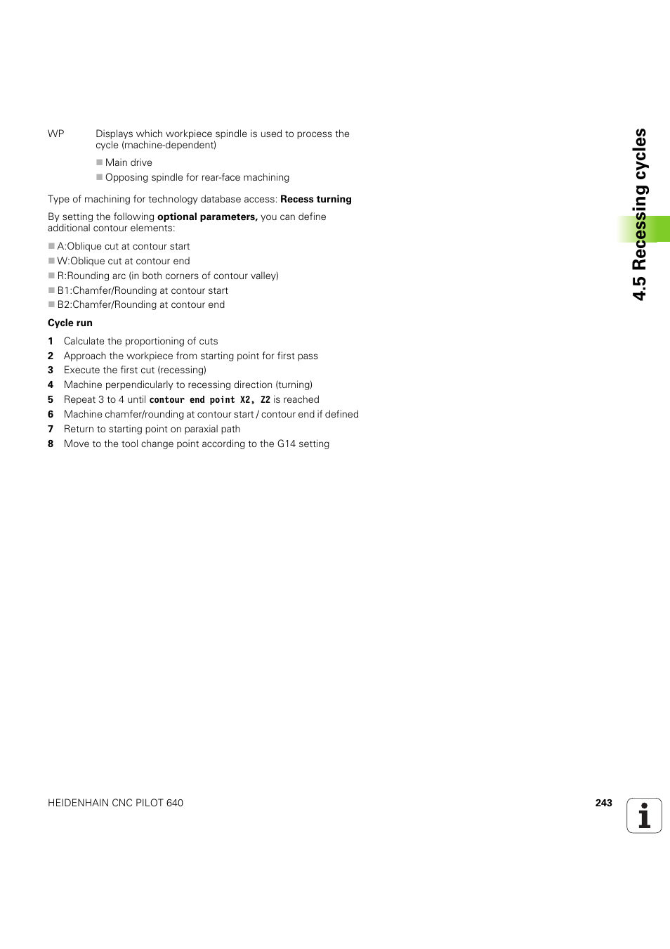 5 recessing cy cles | HEIDENHAIN SW 68894x-03 User Manual | Page 243 / 654