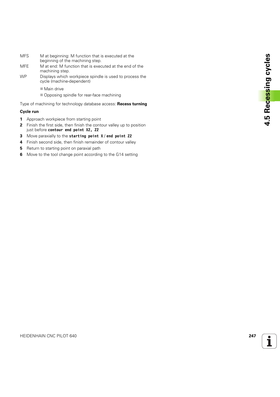 5 recessing cy cles | HEIDENHAIN SW 68894x-03 User Manual | Page 247 / 654