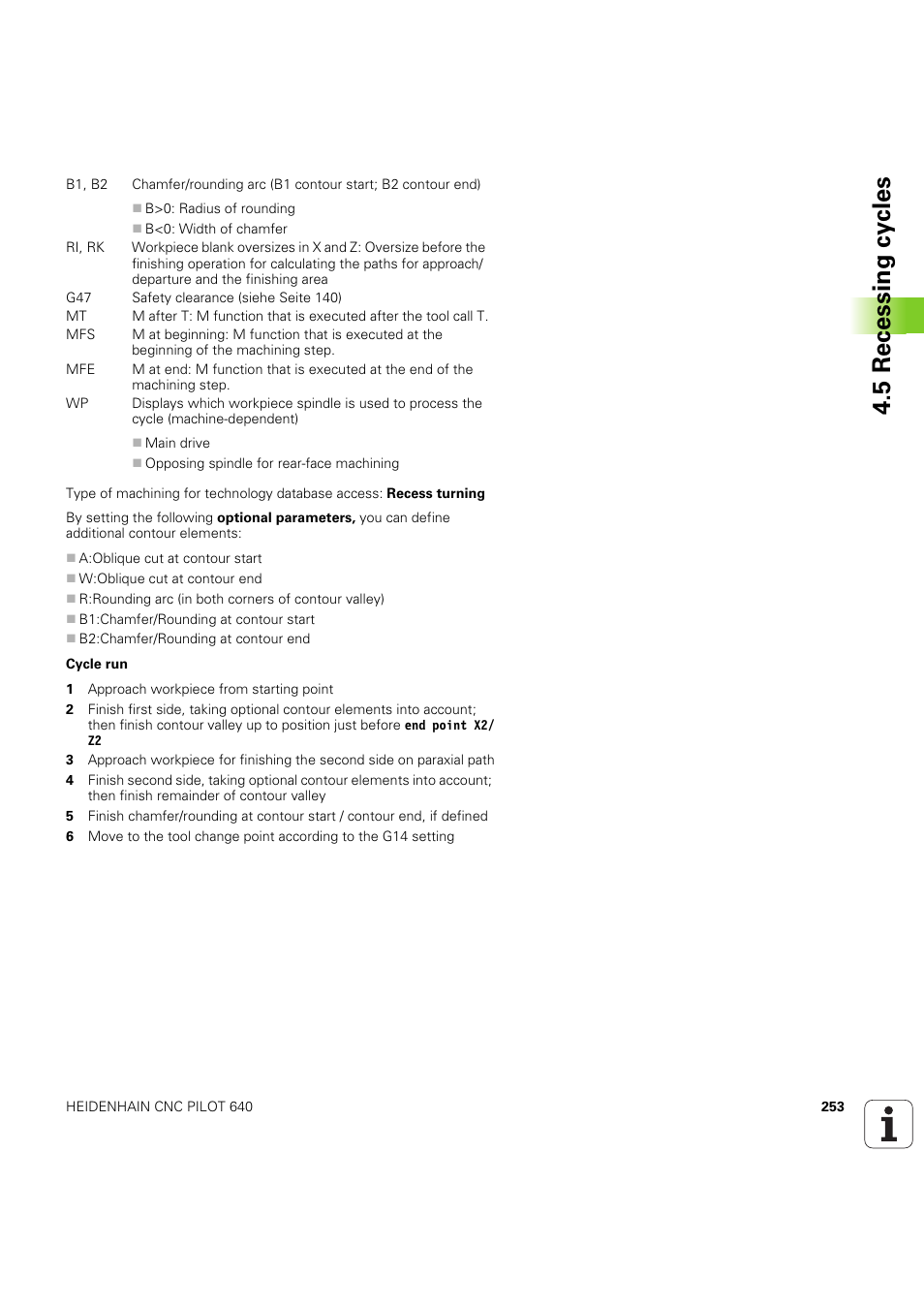 5 recessing cy cles | HEIDENHAIN SW 68894x-03 User Manual | Page 253 / 654