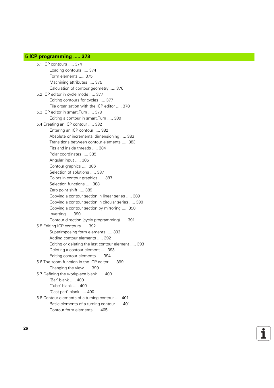 5 icp programming | HEIDENHAIN SW 68894x-03 User Manual | Page 26 / 654