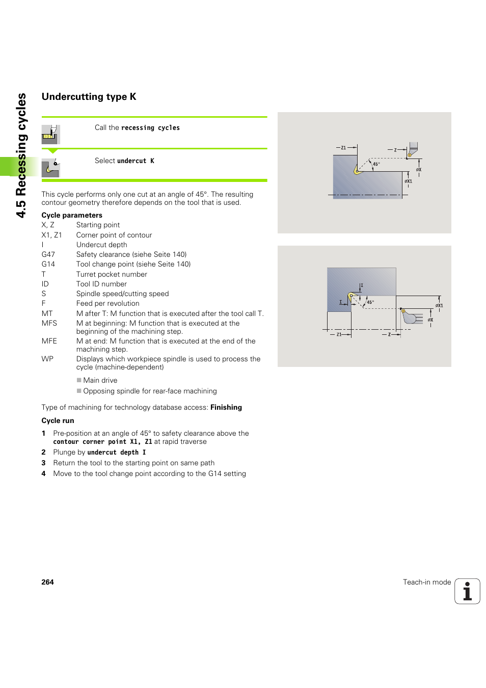 Undercutting type k, 5 recessing cy cles | HEIDENHAIN SW 68894x-03 User Manual | Page 264 / 654