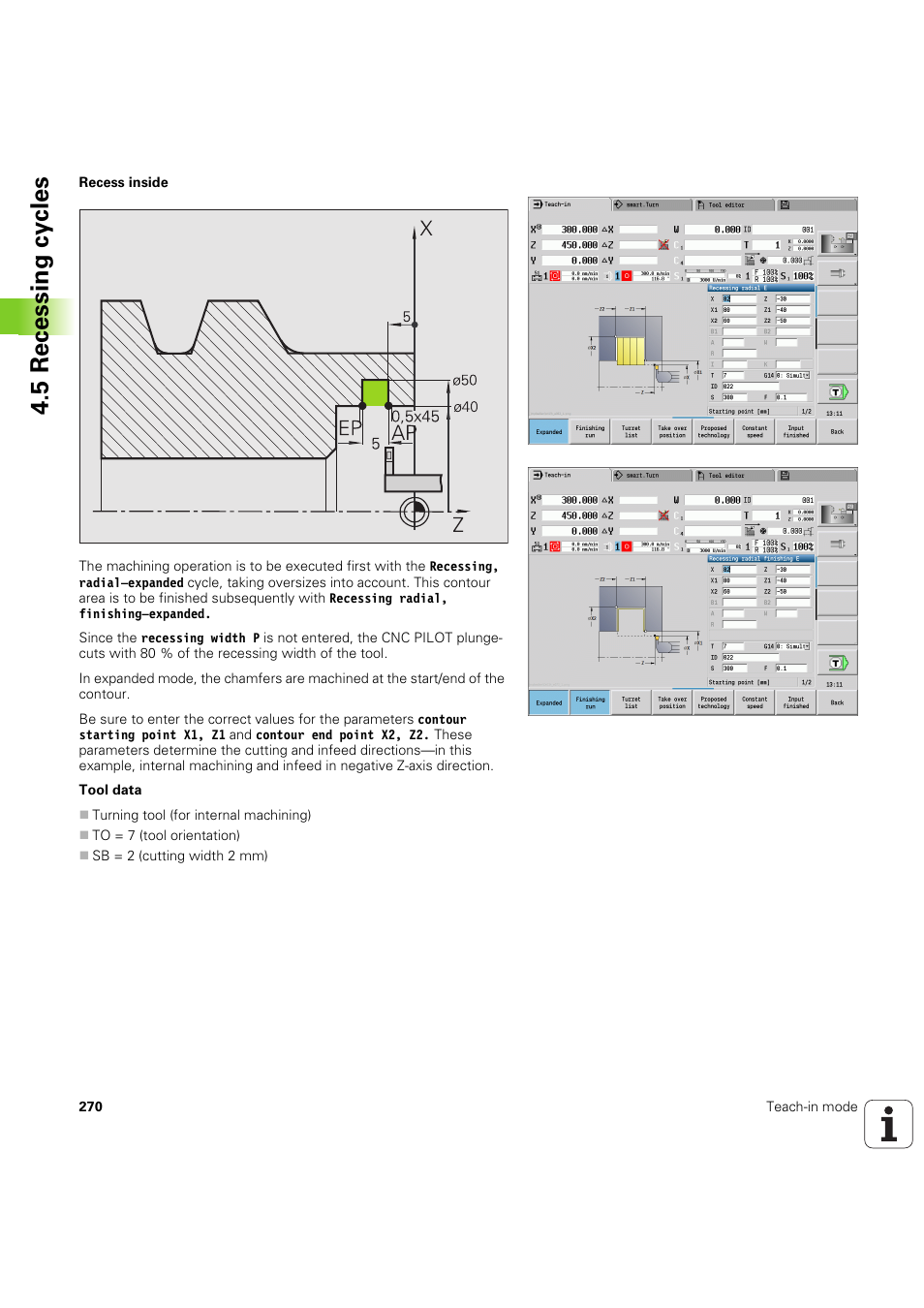 5 recessing cy cles | HEIDENHAIN SW 68894x-03 User Manual | Page 270 / 654