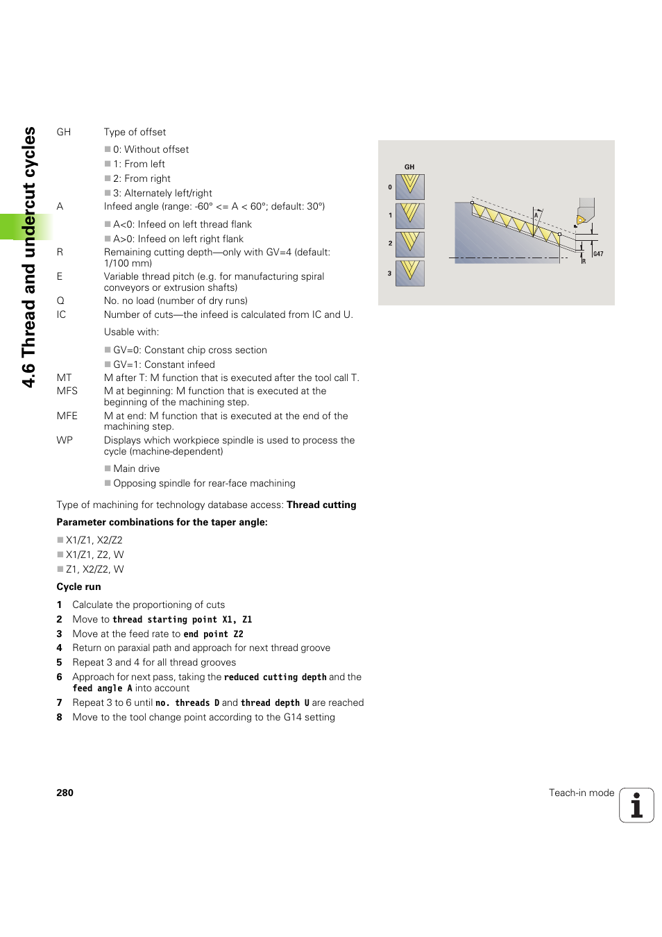 6 thr ead and under c ut cy cles | HEIDENHAIN SW 68894x-03 User Manual | Page 280 / 654