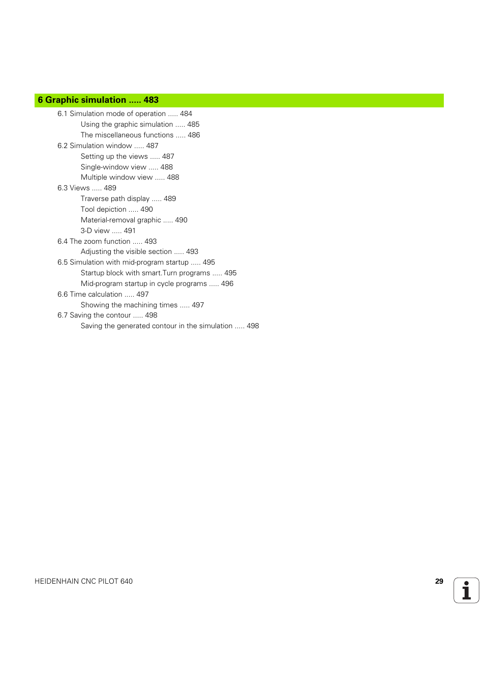 6 graphic simulation | HEIDENHAIN SW 68894x-03 User Manual | Page 29 / 654