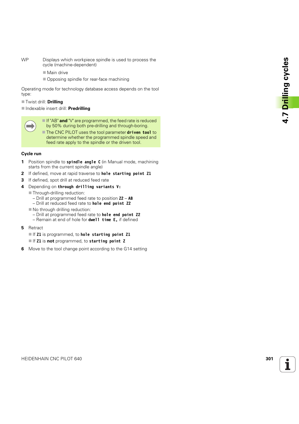 7 dr illing cy cles | HEIDENHAIN SW 68894x-03 User Manual | Page 301 / 654