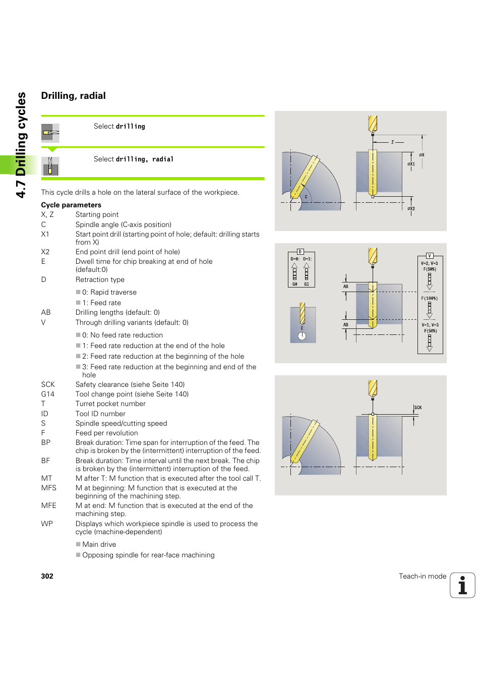 Drilling, radial, 7 dr illing cy cles | HEIDENHAIN SW 68894x-03 User Manual | Page 302 / 654