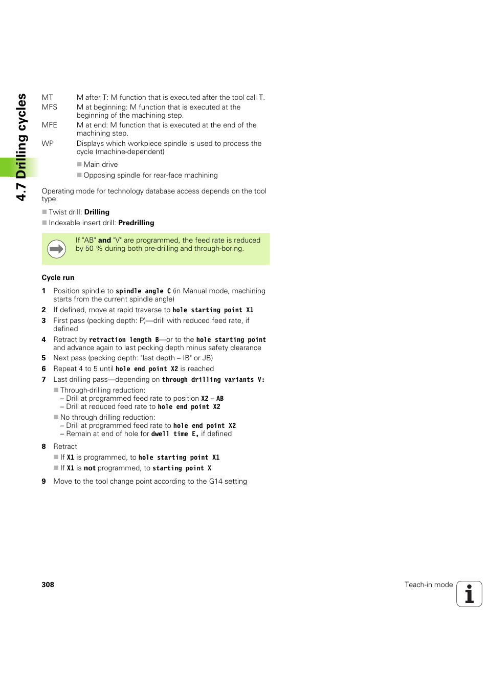 7 dr illing cy cles | HEIDENHAIN SW 68894x-03 User Manual | Page 308 / 654