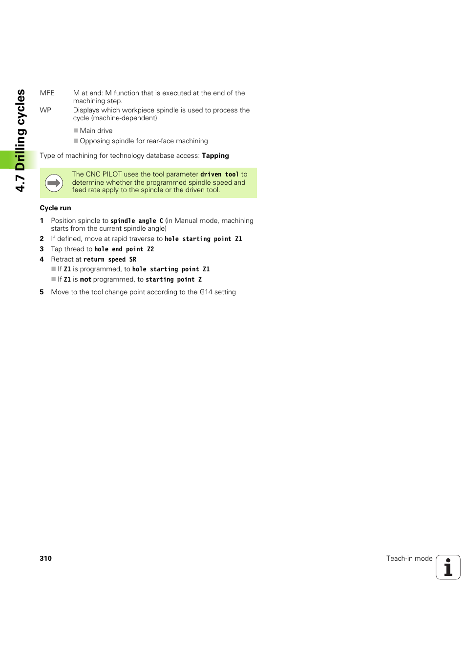 7 dr illing cy cles | HEIDENHAIN SW 68894x-03 User Manual | Page 310 / 654