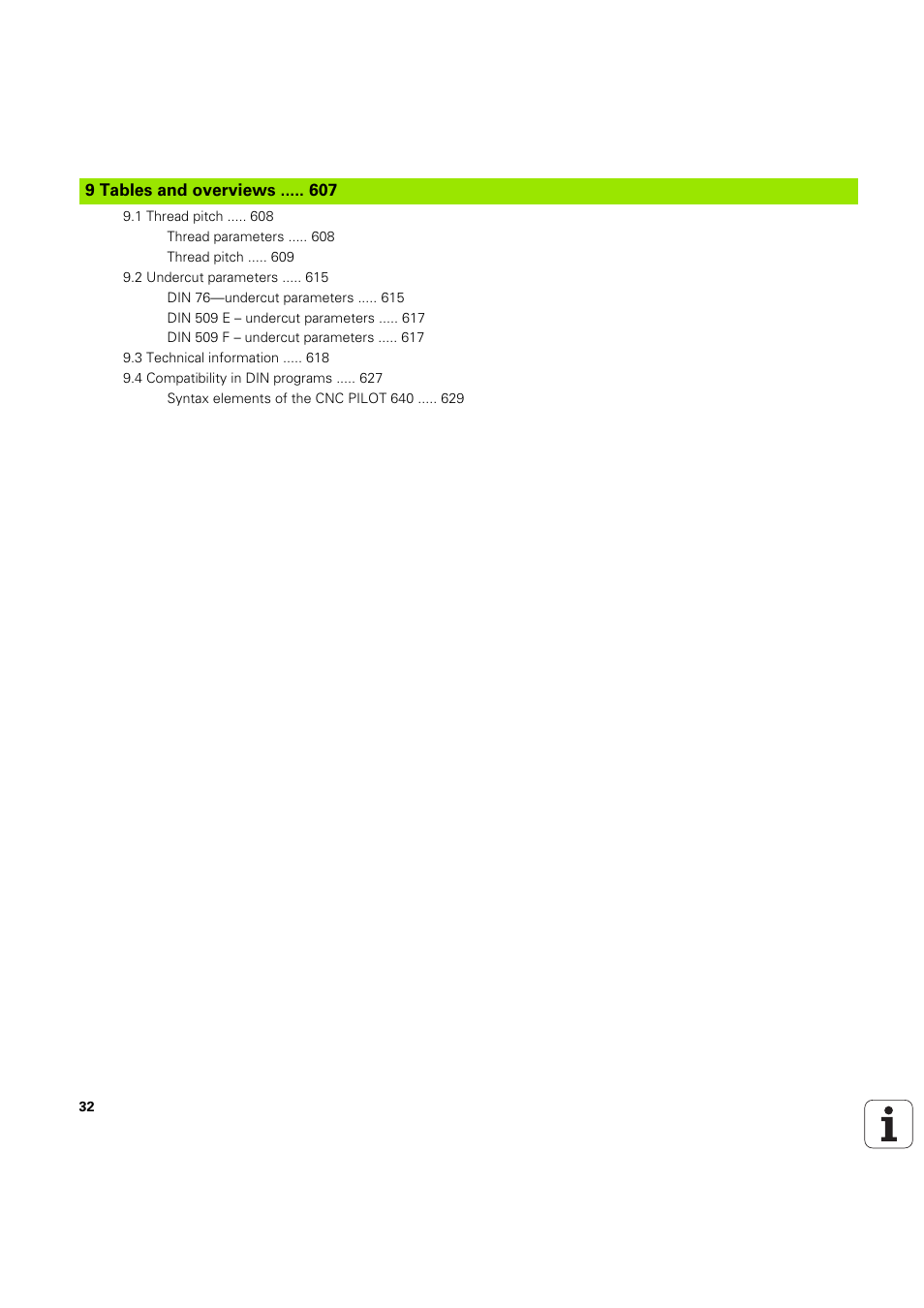 9 tables and overviews | HEIDENHAIN SW 68894x-03 User Manual | Page 32 / 654
