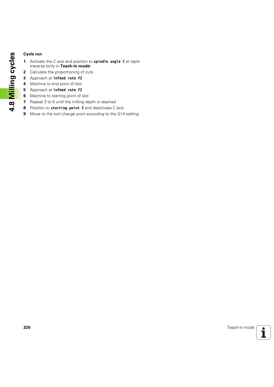 8 milling cy cles | HEIDENHAIN SW 68894x-03 User Manual | Page 320 / 654