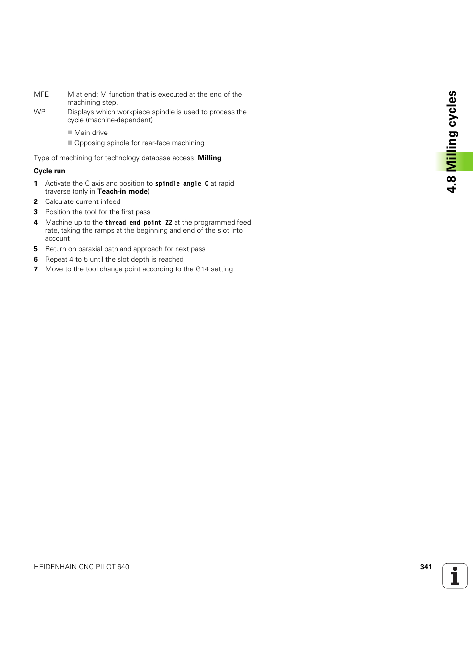 8 milling cy cles | HEIDENHAIN SW 68894x-03 User Manual | Page 341 / 654
