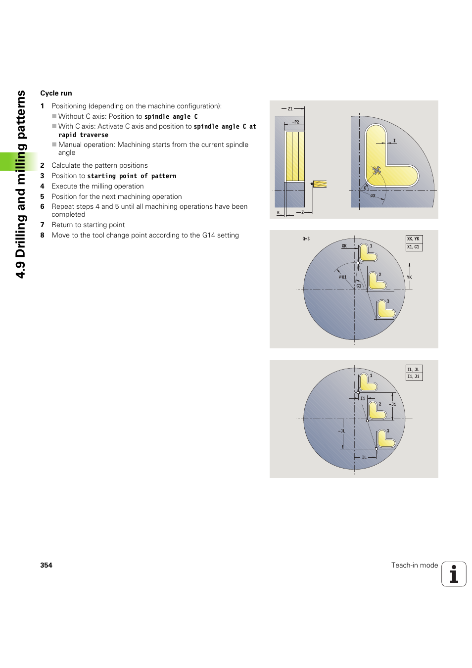 9 dr illing and milling pat ter ns | HEIDENHAIN SW 68894x-03 User Manual | Page 354 / 654