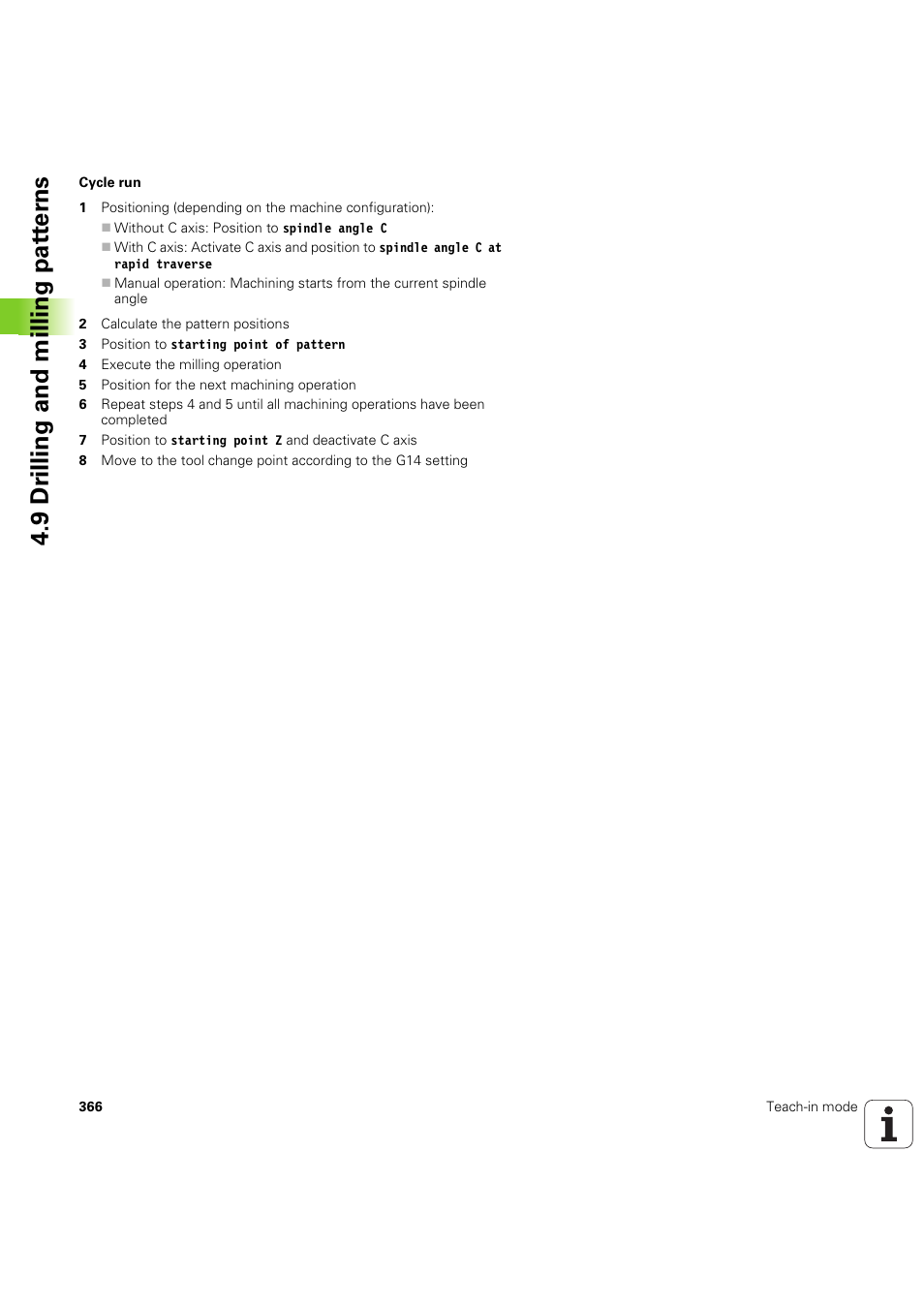 9 dr illing and milling pat ter ns | HEIDENHAIN SW 68894x-03 User Manual | Page 366 / 654