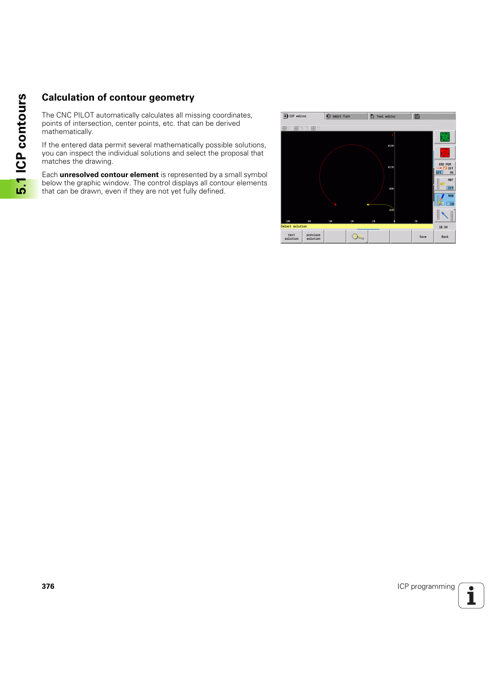 Calculation of contour geometry, 1 icp cont ours | HEIDENHAIN SW 68894x-03 User Manual | Page 376 / 654