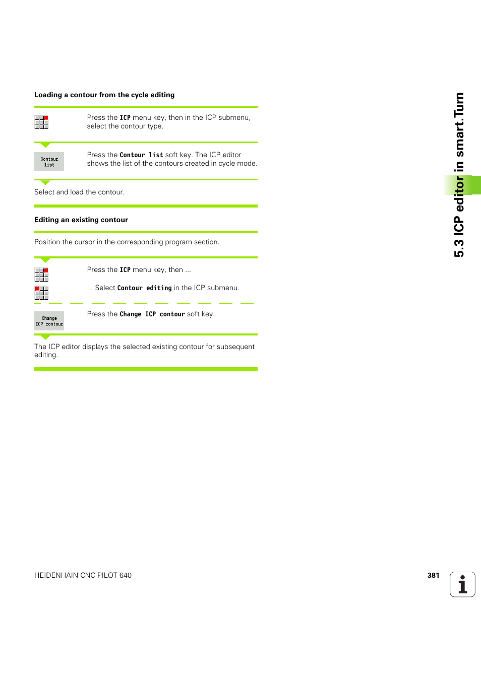 3 icp edit or in smar t.t u rn | HEIDENHAIN SW 68894x-03 User Manual | Page 381 / 654