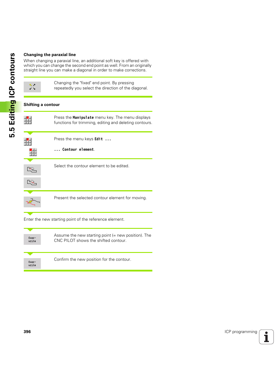 5 editing icp cont ours | HEIDENHAIN SW 68894x-03 User Manual | Page 396 / 654