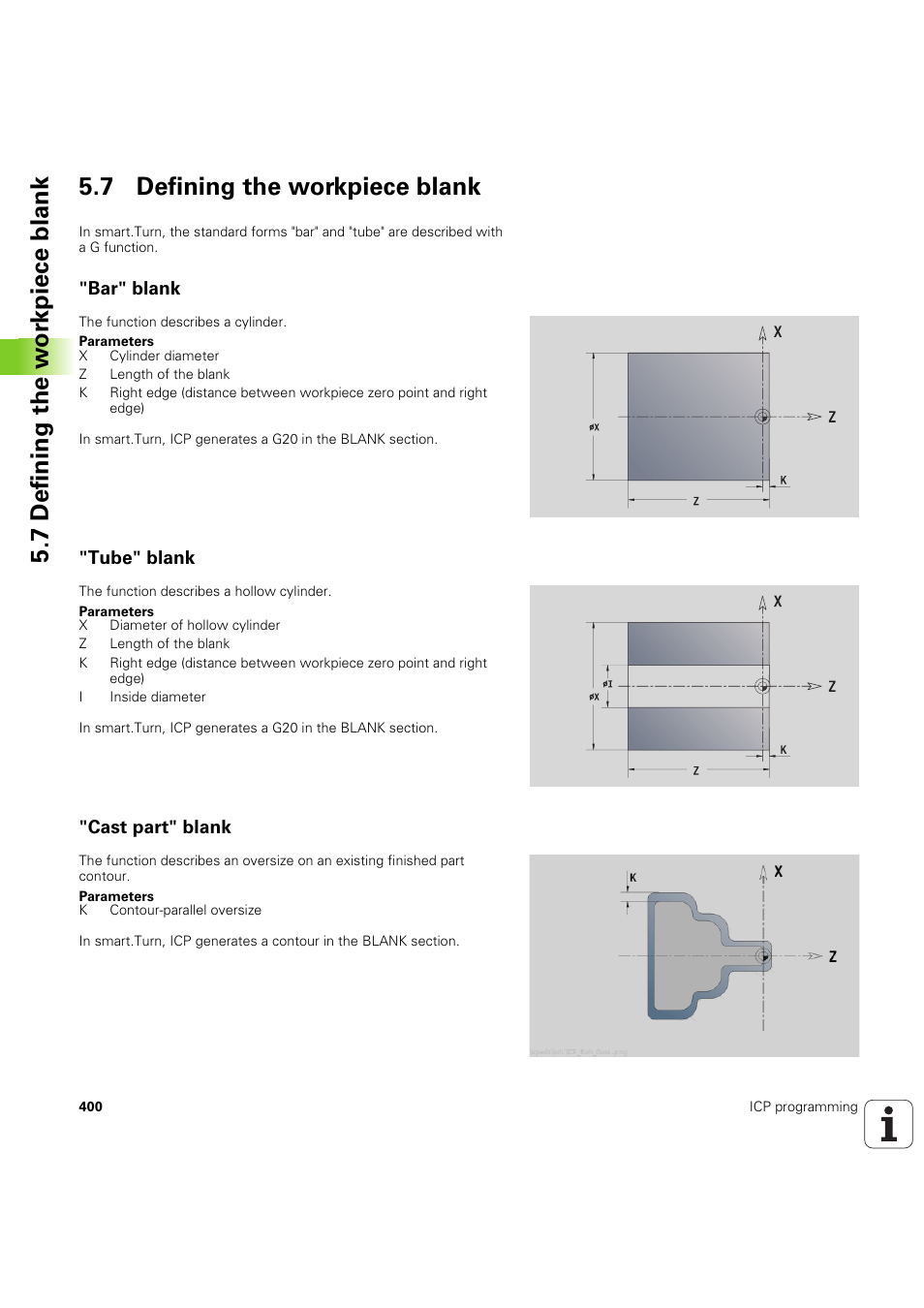 7 defining the workpiece blank, Bar" blank, Tube" blank | Cast part" blank | HEIDENHAIN SW 68894x-03 User Manual | Page 400 / 654