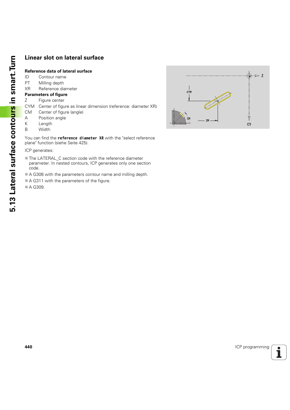 Linear slot on lateral surface, 13 lat er al surf ace cont ours in smar t.t u rn | HEIDENHAIN SW 68894x-03 User Manual | Page 440 / 654
