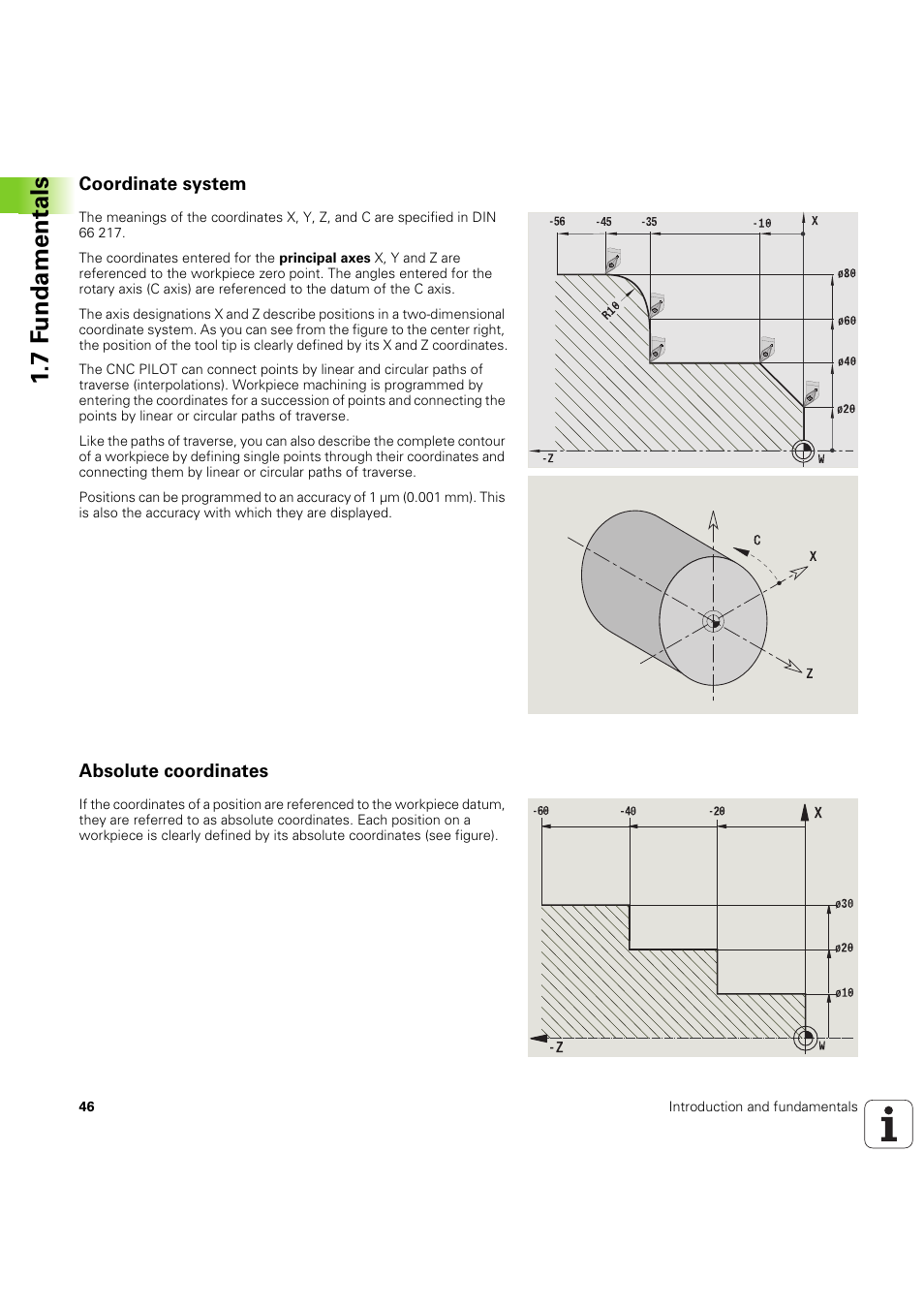 Coordinate system, Absolute coordinates, 7 f undamentals | HEIDENHAIN SW 68894x-03 User Manual | Page 46 / 654