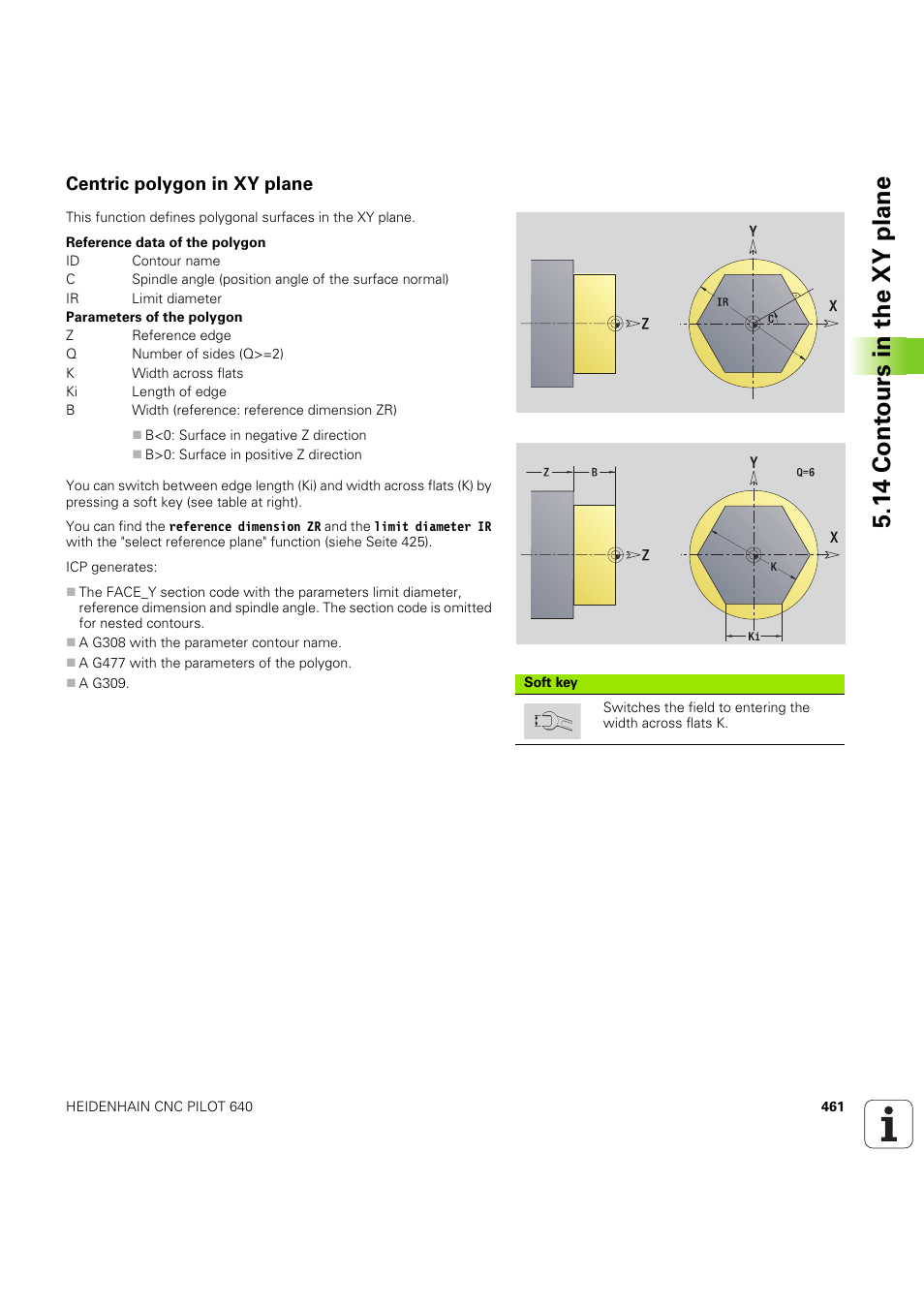 Centric polygon in xy plane, 14 cont ours in the xy plane | HEIDENHAIN SW 68894x-03 User Manual | Page 461 / 654
