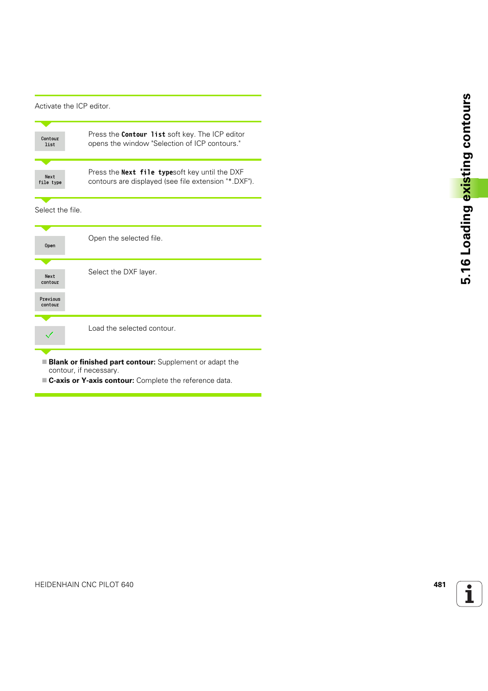 16 loading existing cont ours | HEIDENHAIN SW 68894x-03 User Manual | Page 481 / 654