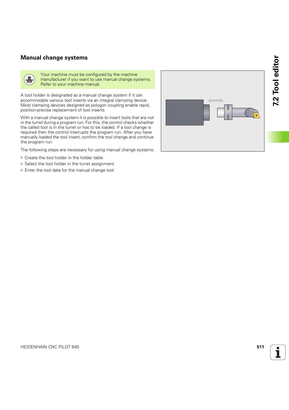 Manual change systems, Seite 511), 2 t ool edit or | HEIDENHAIN SW 68894x-03 User Manual | Page 511 / 654