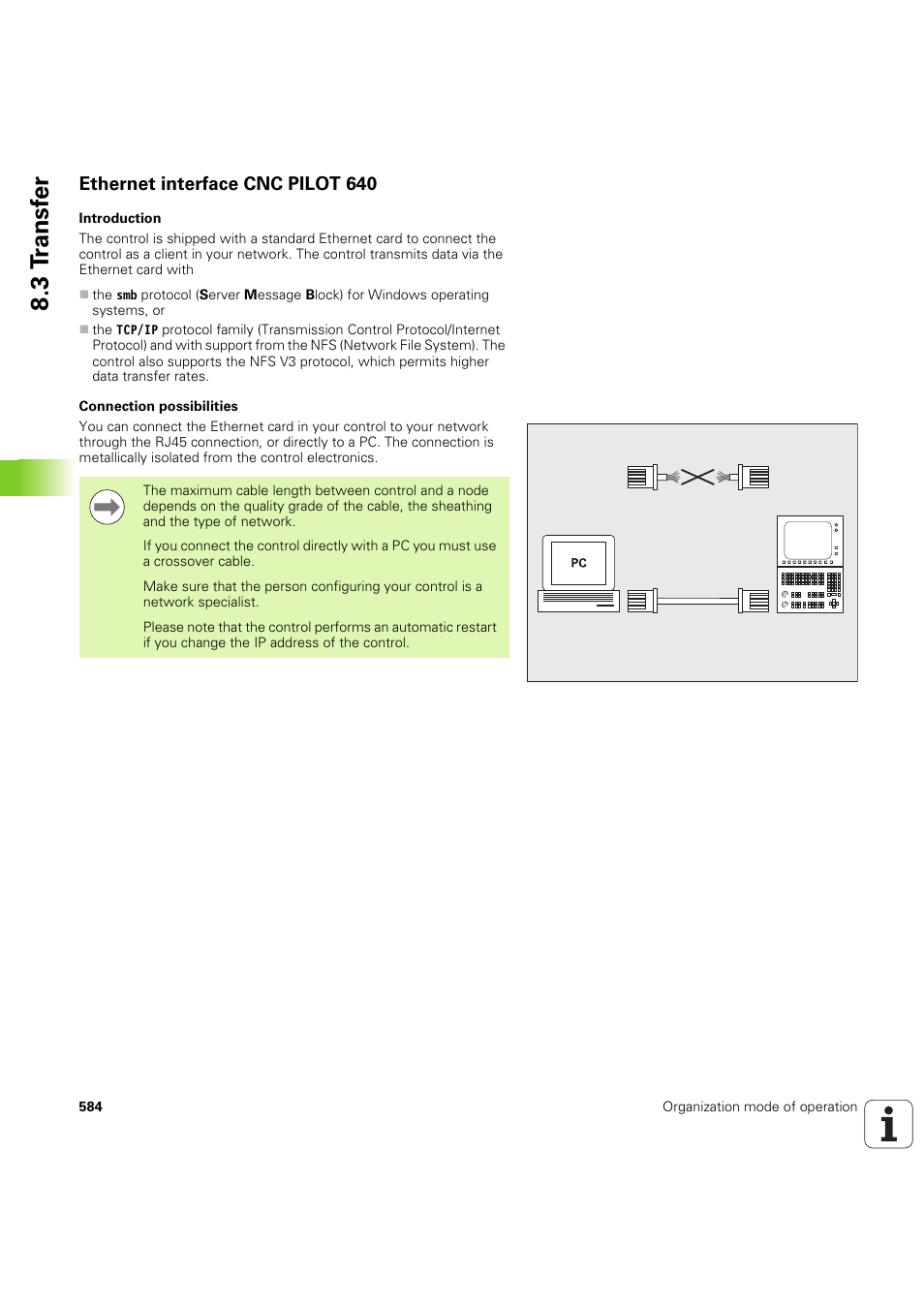 Ethernet interface cnc pilot 640, 3 t ransf er | HEIDENHAIN SW 68894x-03 User Manual | Page 584 / 654