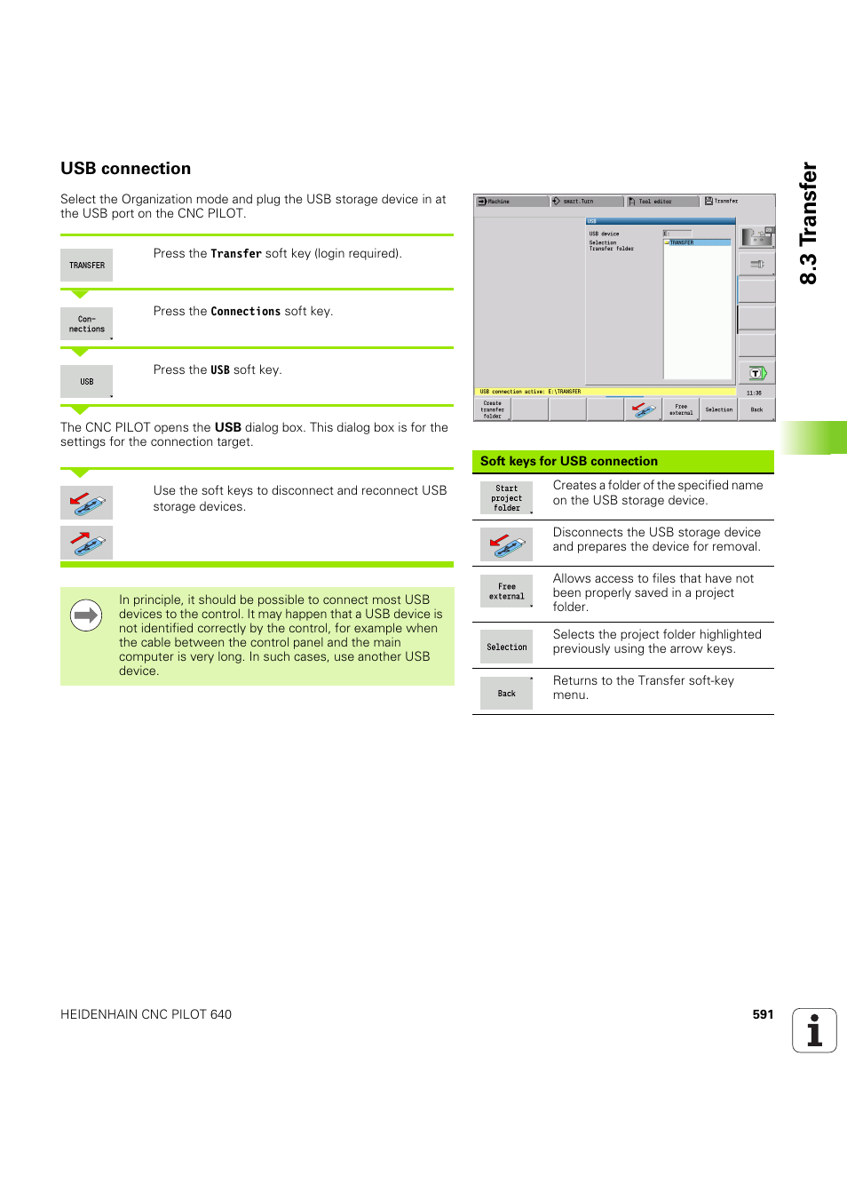 Usb connection, 3 t ransf er | HEIDENHAIN SW 68894x-03 User Manual | Page 591 / 654