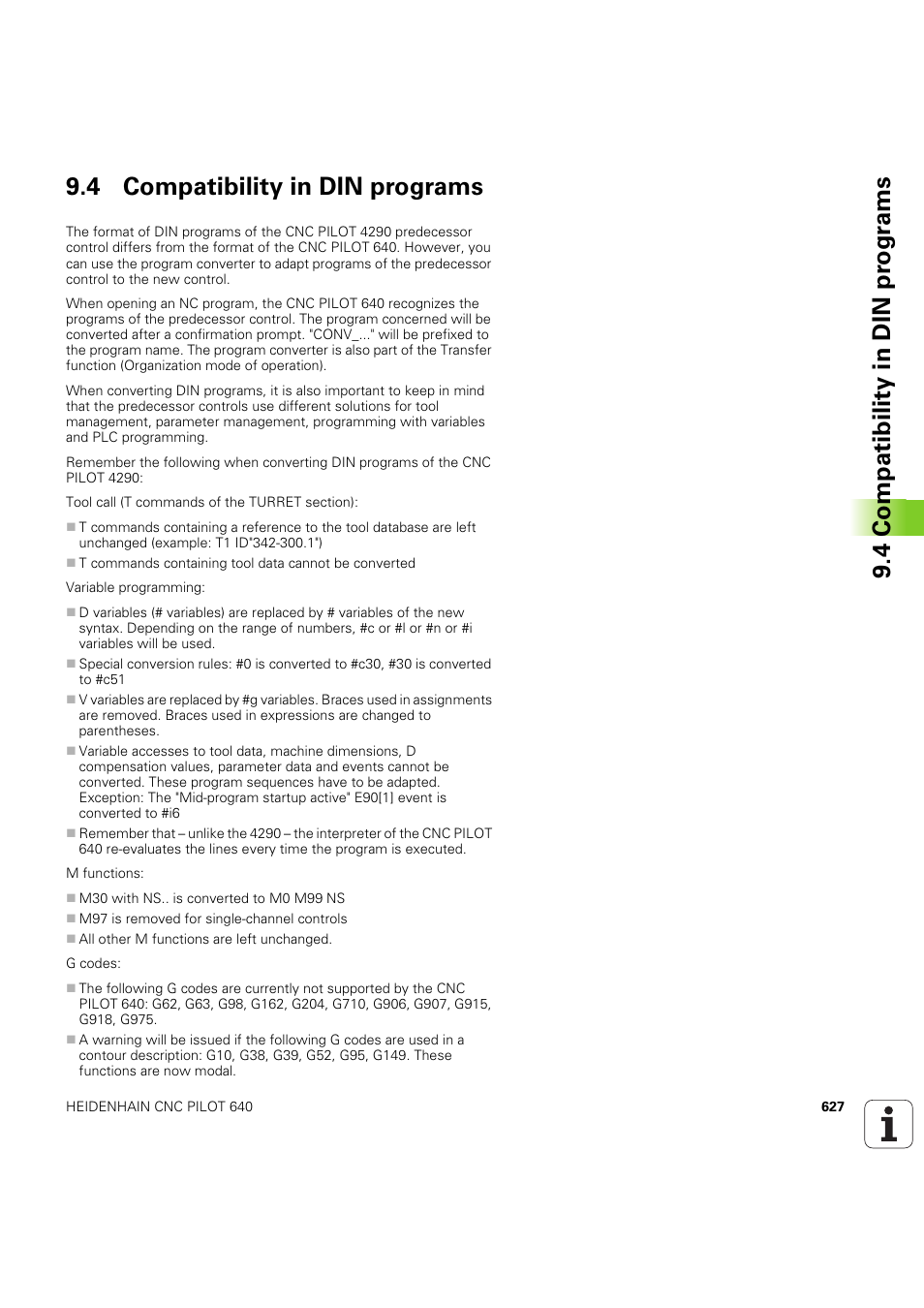 4 compatibility in din programs | HEIDENHAIN SW 68894x-03 User Manual | Page 627 / 654