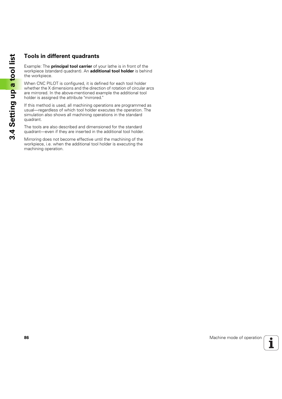 Tools in different quadrants, 4 set ting up a t ool list | HEIDENHAIN SW 68894x-03 User Manual | Page 86 / 654
