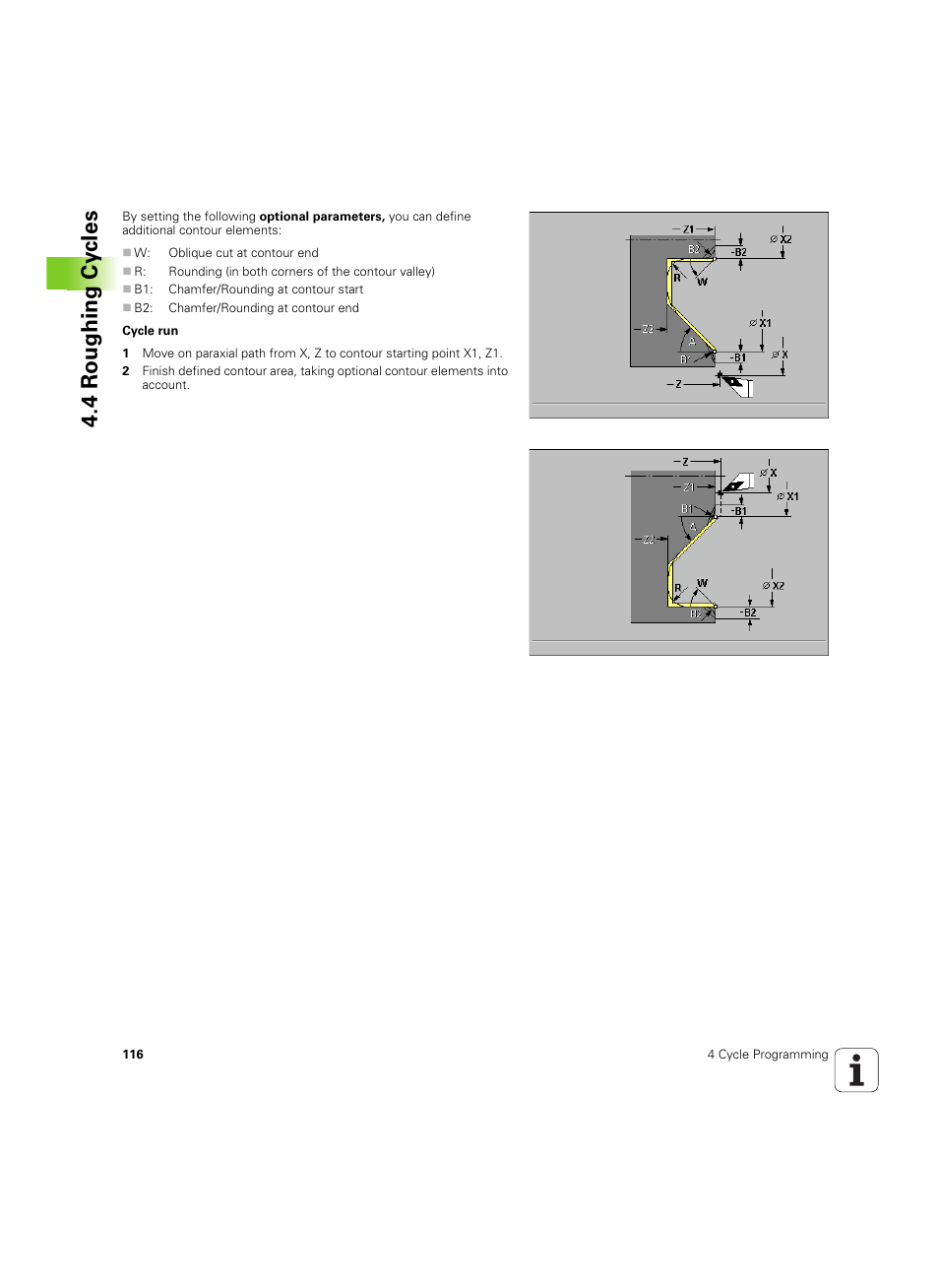 4 roughing cy cles | HEIDENHAIN MANUALplus 4110 User Manual | Page 116 / 550