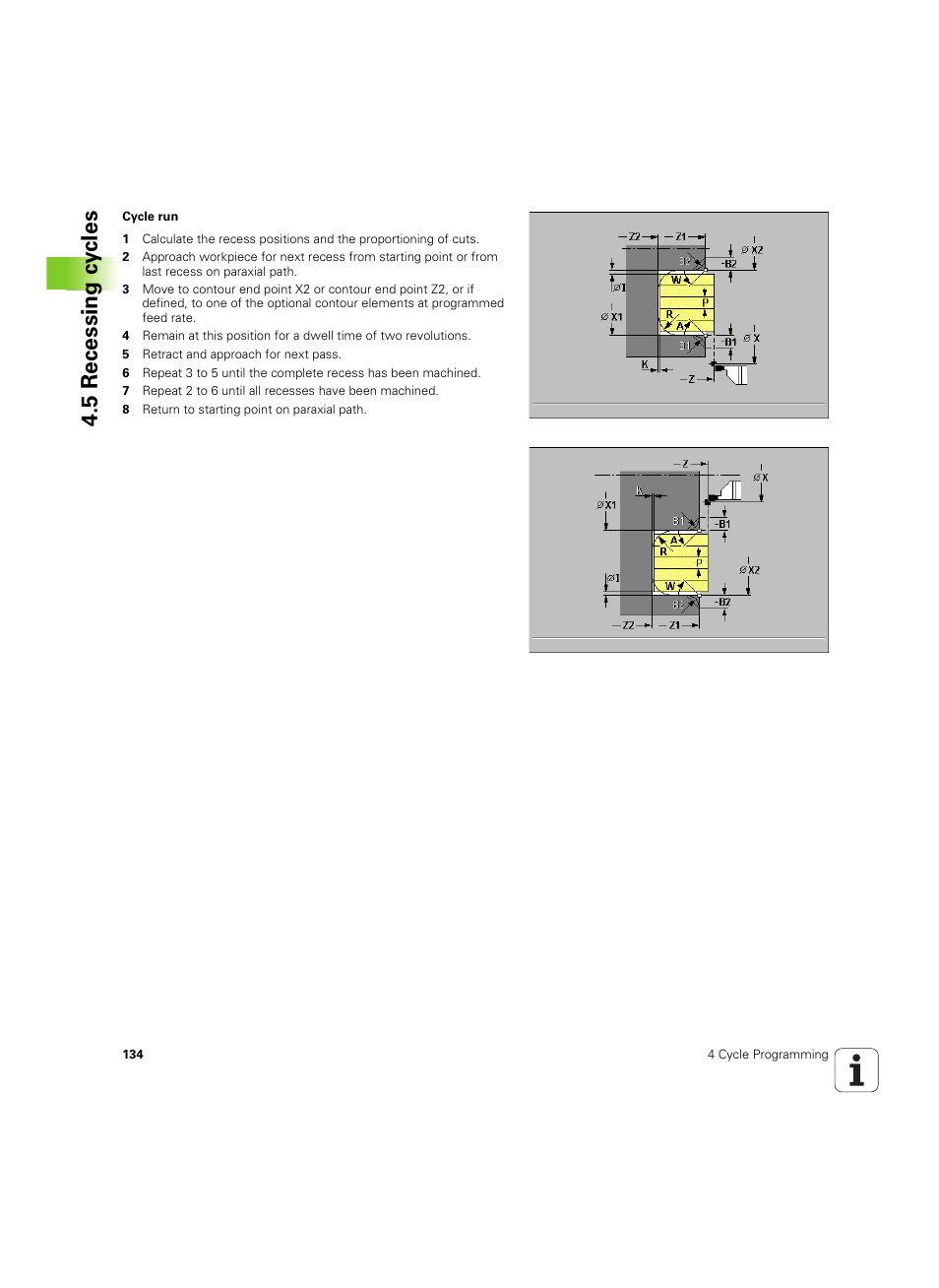 5 recessing c y cles | HEIDENHAIN MANUALplus 4110 User Manual | Page 134 / 550