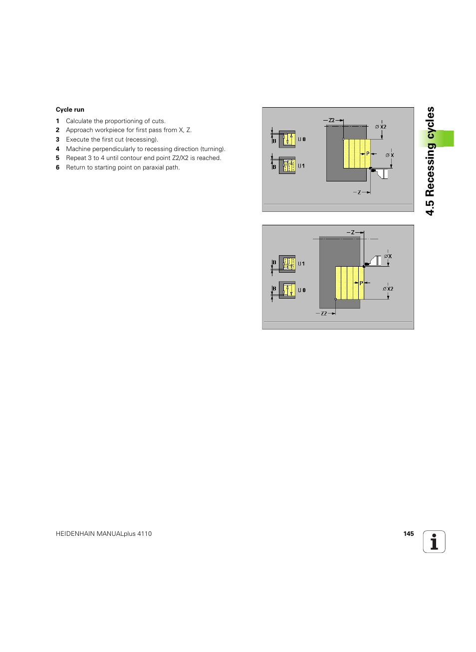 5 recessing c y cles | HEIDENHAIN MANUALplus 4110 User Manual | Page 145 / 550