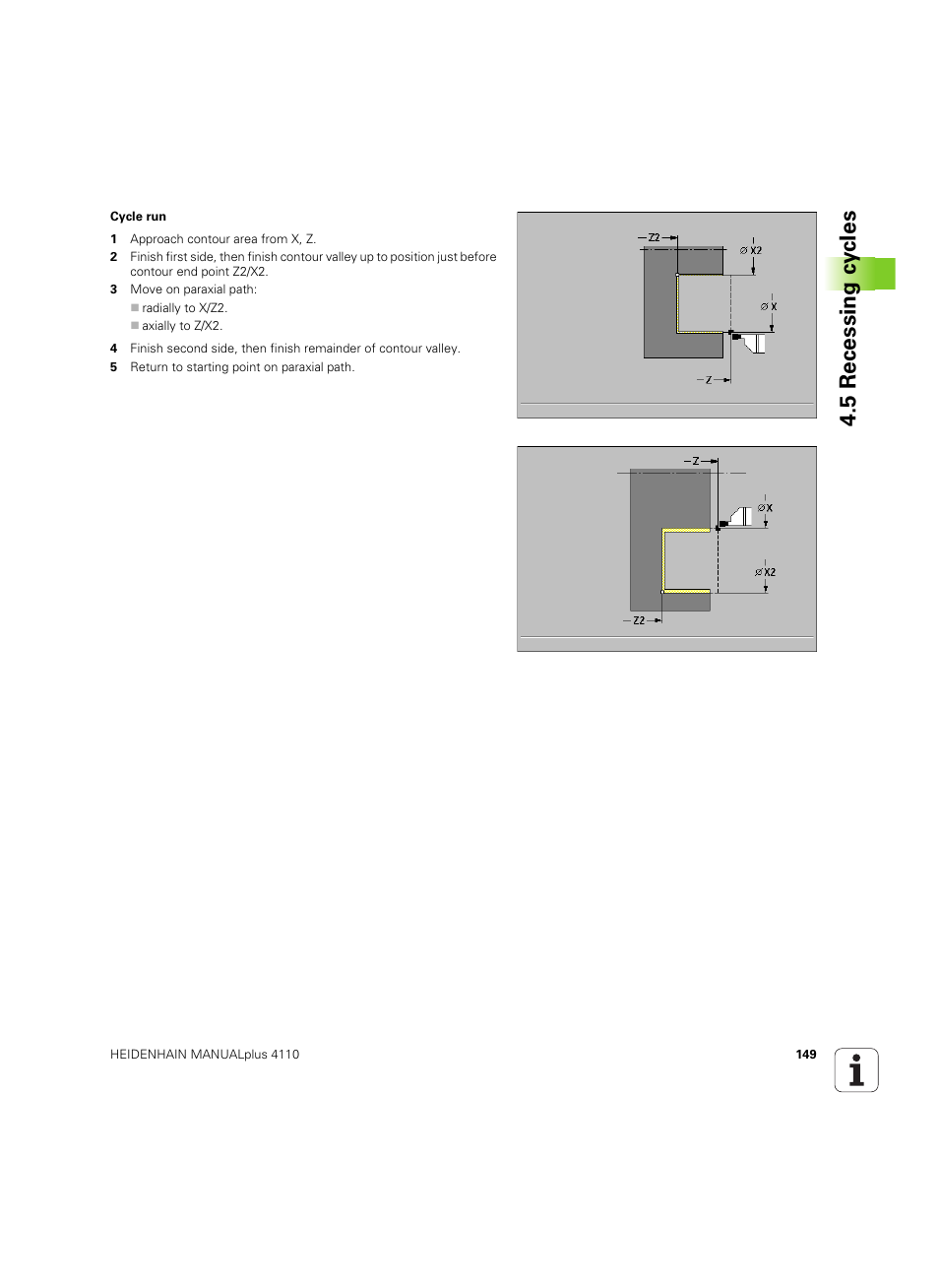 5 recessing c y cles | HEIDENHAIN MANUALplus 4110 User Manual | Page 149 / 550