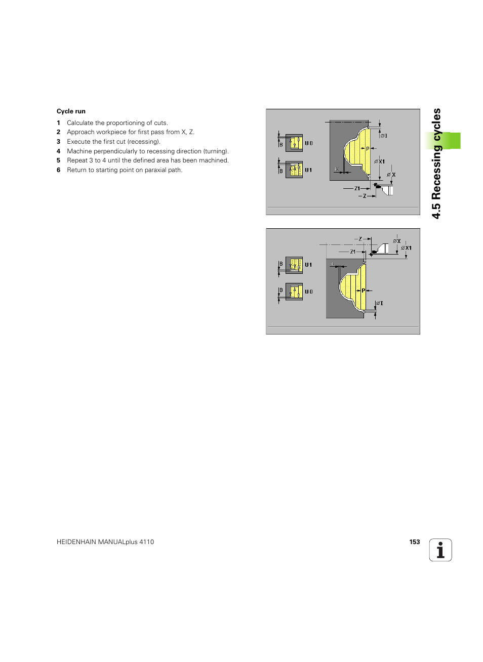 5 recessing c y cles | HEIDENHAIN MANUALplus 4110 User Manual | Page 153 / 550