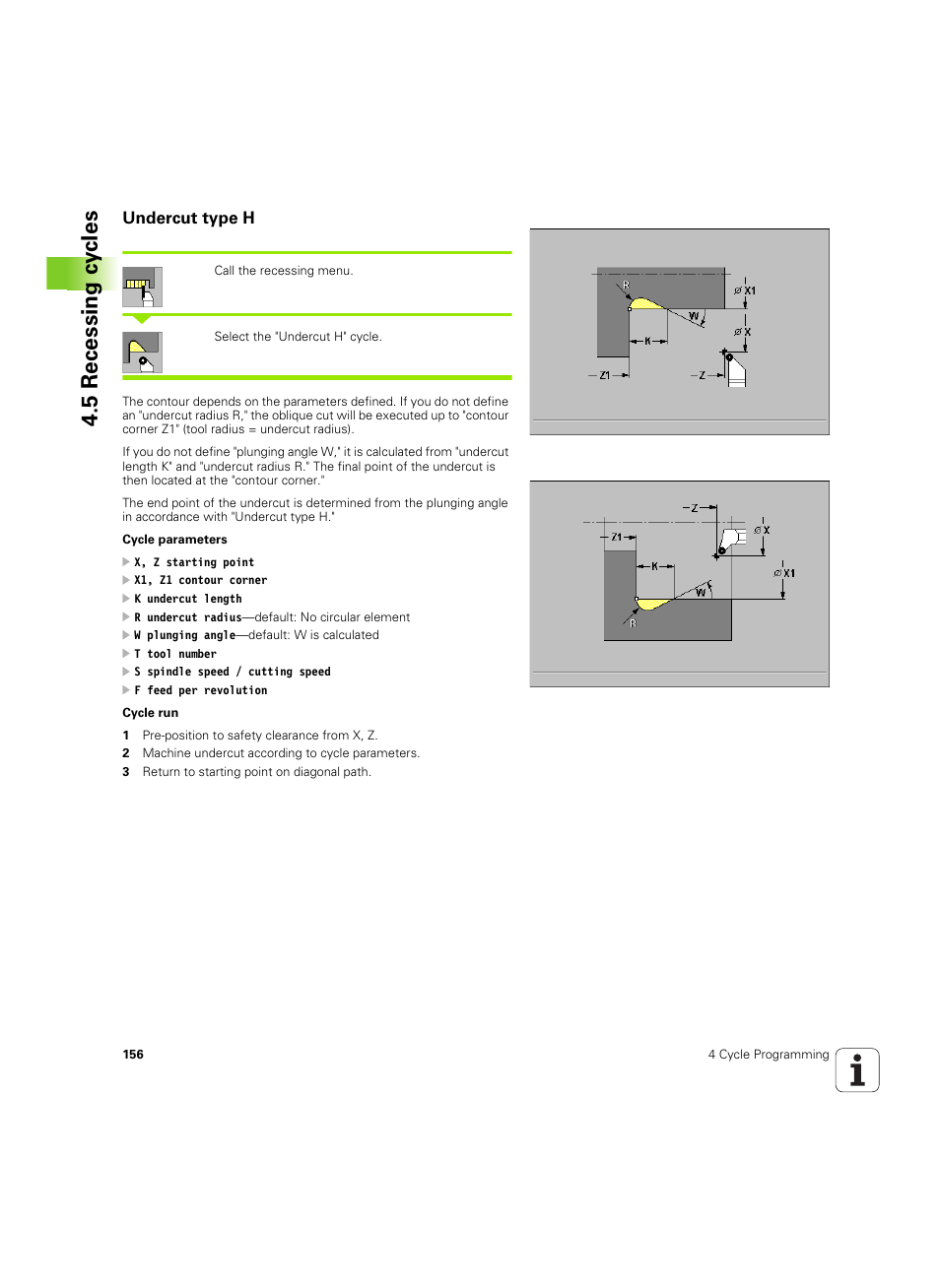 Undercut type h, 5 recessing c y cles | HEIDENHAIN MANUALplus 4110 User Manual | Page 156 / 550