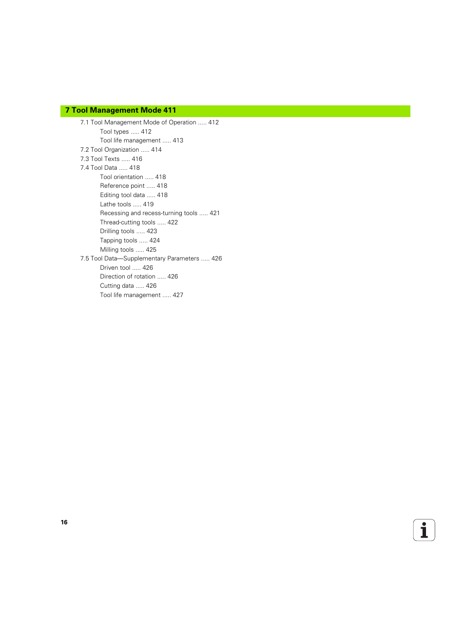 Tool management mode | HEIDENHAIN MANUALplus 4110 User Manual | Page 16 / 550