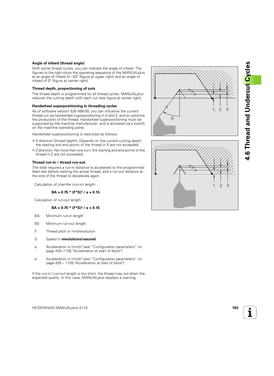 6 thr ead and under c ut cy cles | HEIDENHAIN MANUALplus 4110 User Manual | Page 163 / 550