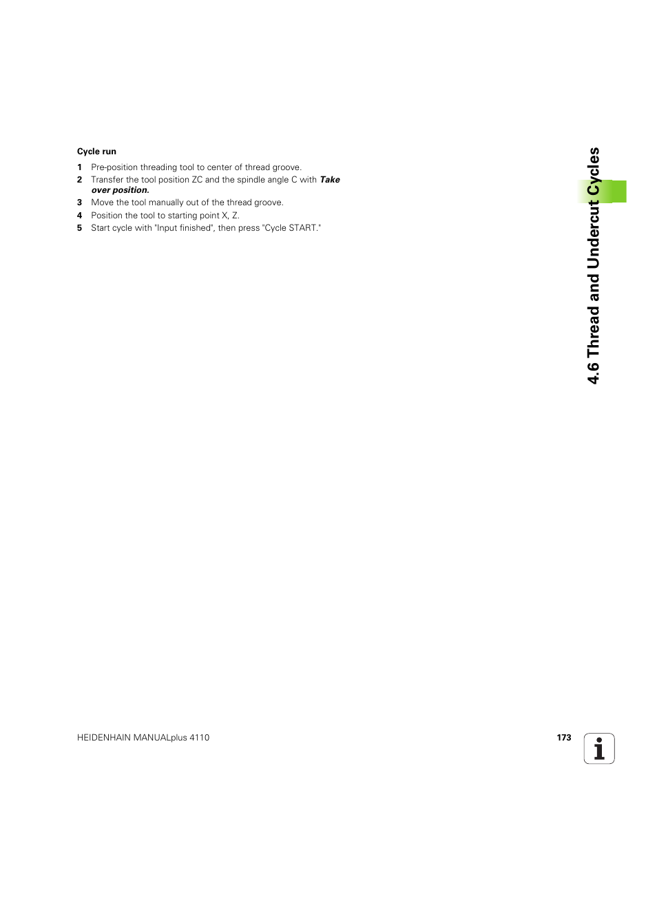 6 thr ead and under c ut cy cles | HEIDENHAIN MANUALplus 4110 User Manual | Page 173 / 550